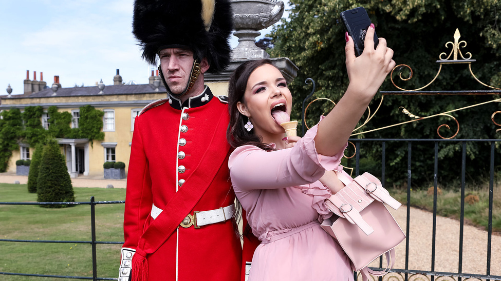 sofia lee stroking the guards post